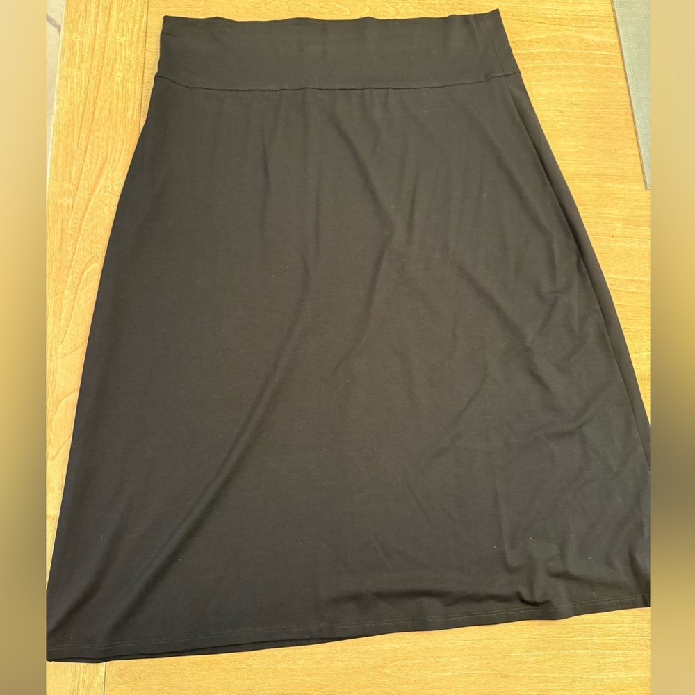 Eileen Fisher Classic Black A-Line Skirt